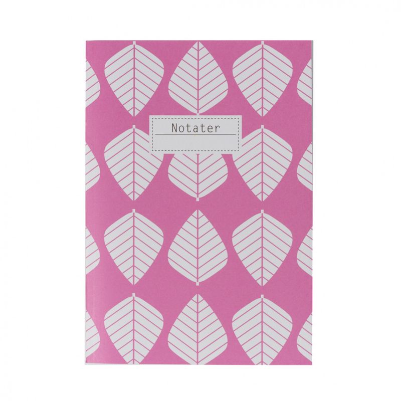 Notatbok LØV rosa linjert